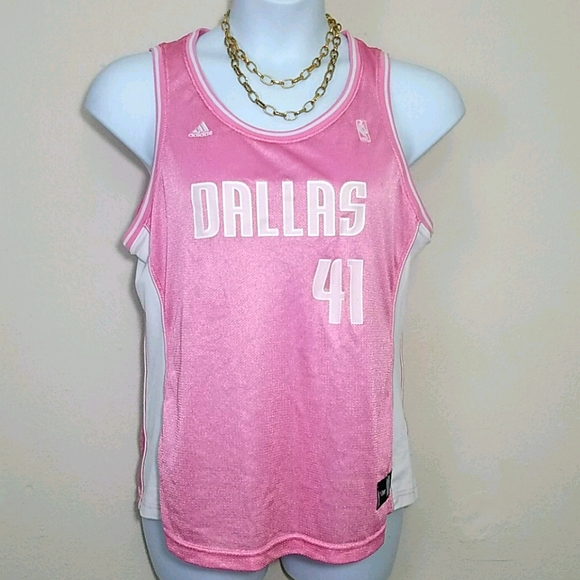 adidas Tops - Tank top pink NBA Dallas Mavericks Dirk Nowitzki